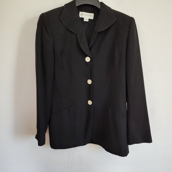 Ladies SZ 4P Vintage Liz Claiborne Collection Black Jacket - Picture 1 of 4